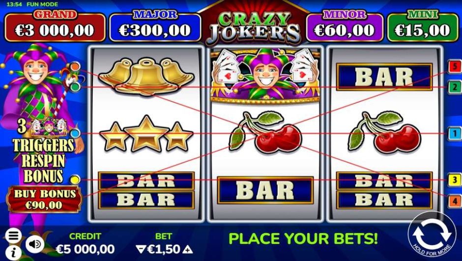 Crazy Jokers Online Casino Slot Game Guide