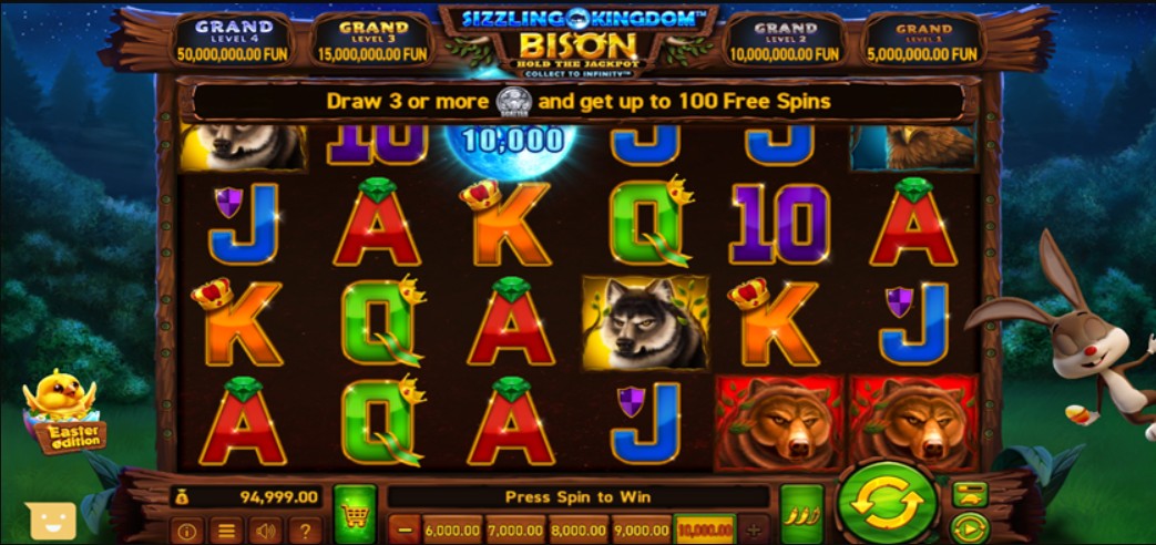 Sizzling Kingdom Bison: Easter Edition Online Casino Slot Game